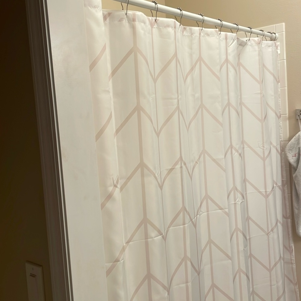 Shower curtains set with liner and hooks